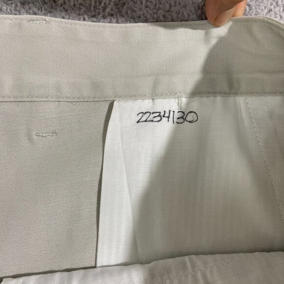 NWOT Lands' End Men's 42 Soft Putty Slim Fit Straight Chino Pants* Raw hem* - Picture 6 of 8